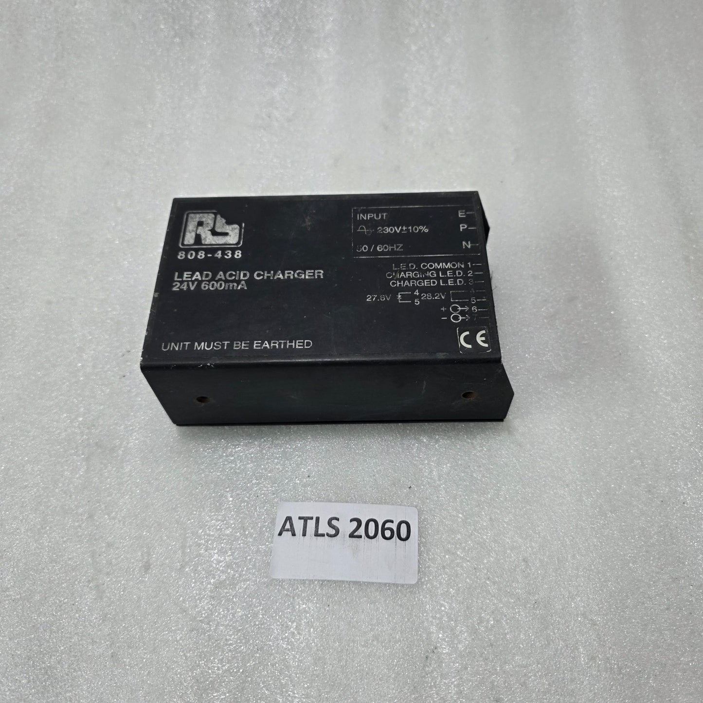 RS 808-438 LEAD ACID BATTERY CHARGER 24V 600MA | 230VAC INDUSTRIAL FLOAT CHARGER