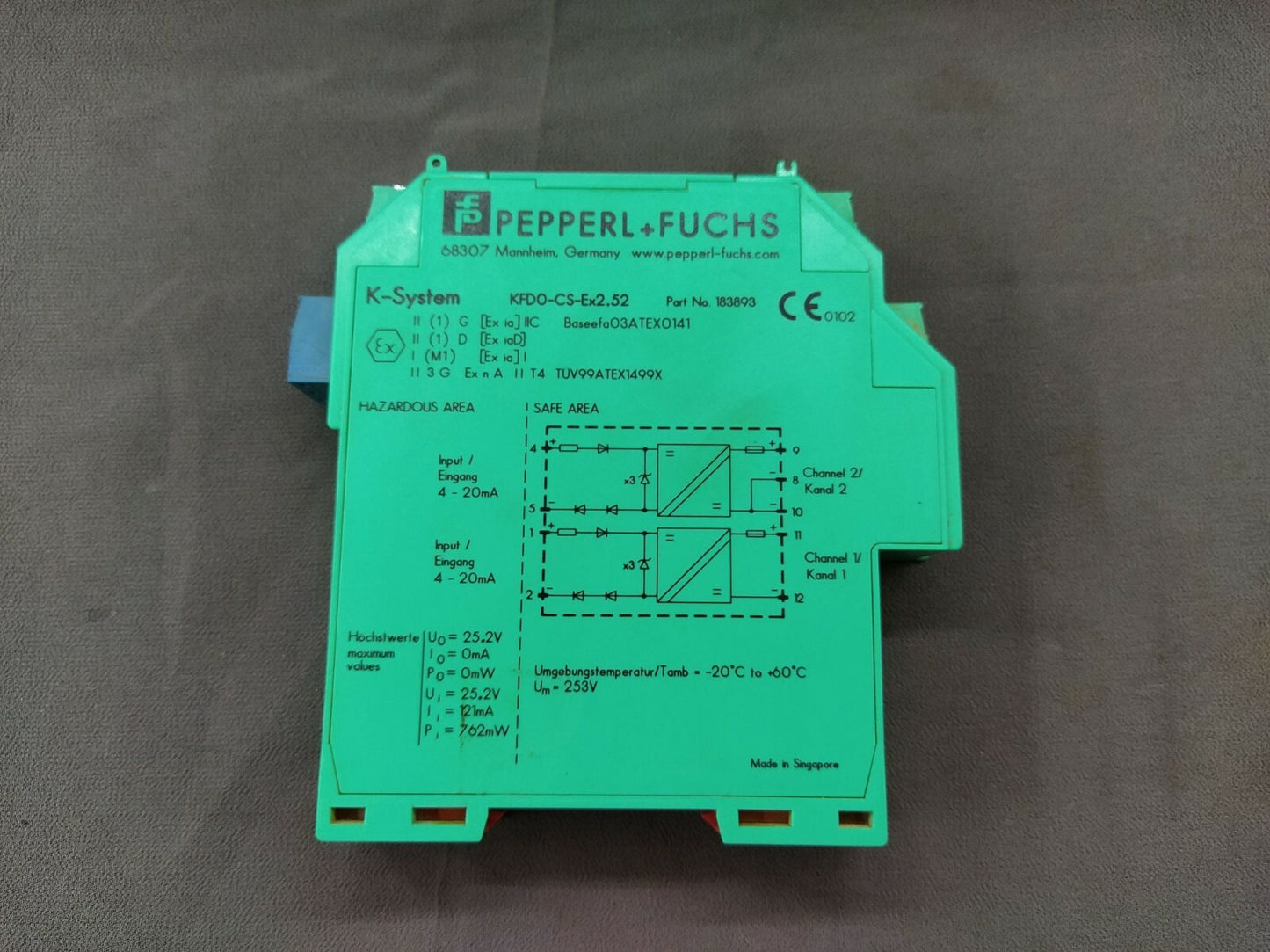Pepperl + Fuchs KFD0-CS-EX2.52 Isolated Barrier 183893