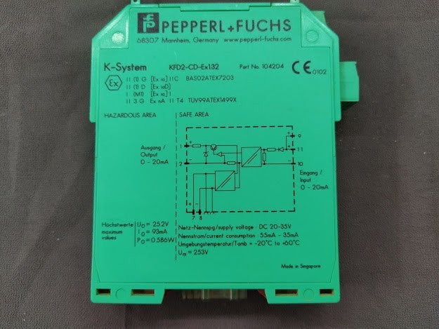 PEPPERL + FUCHS KFD2-CD-EX1.32 CURRENT DRIVER 104204