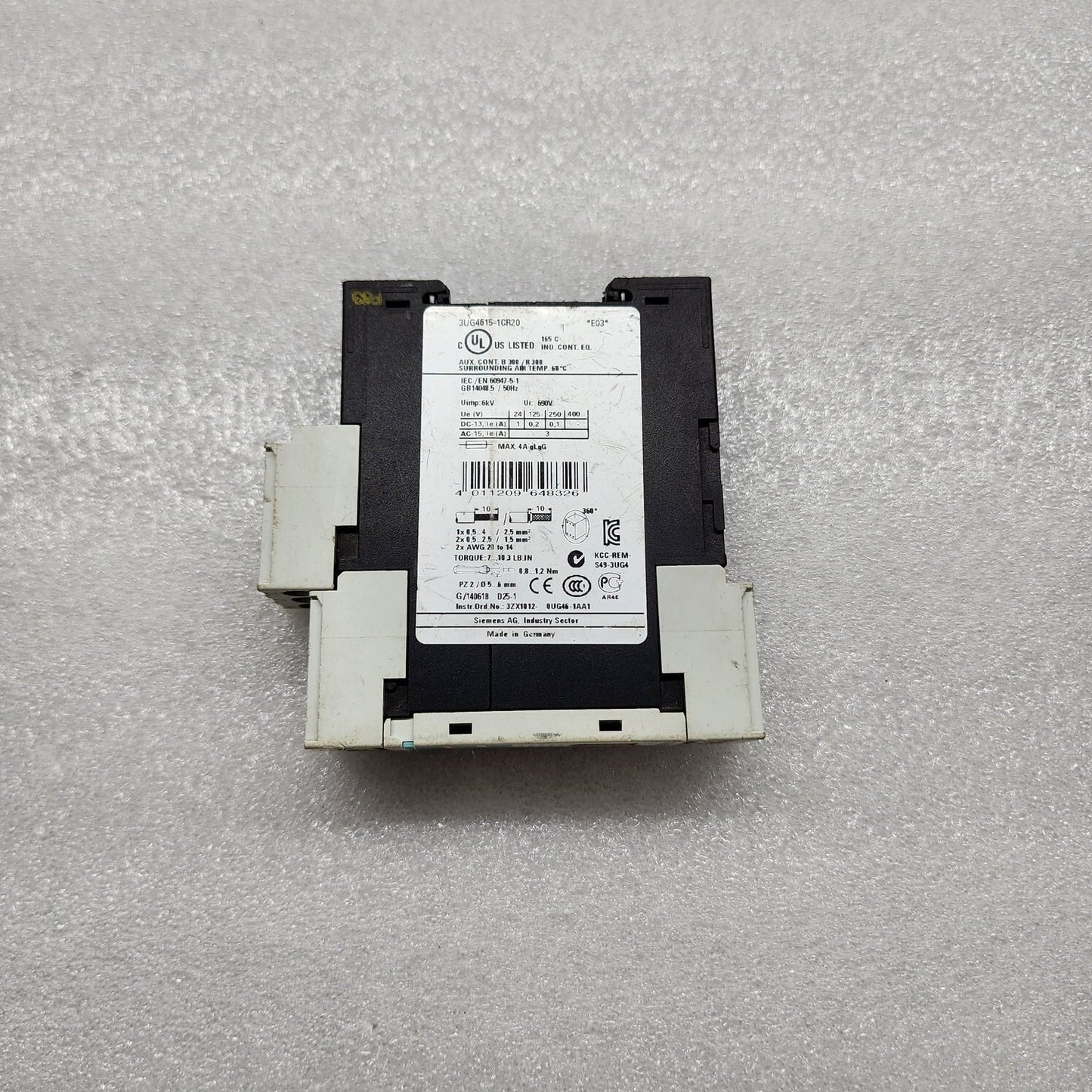 SIEMENS 3UG4615-1CR20 VOLTAGE MONITORING RELAY