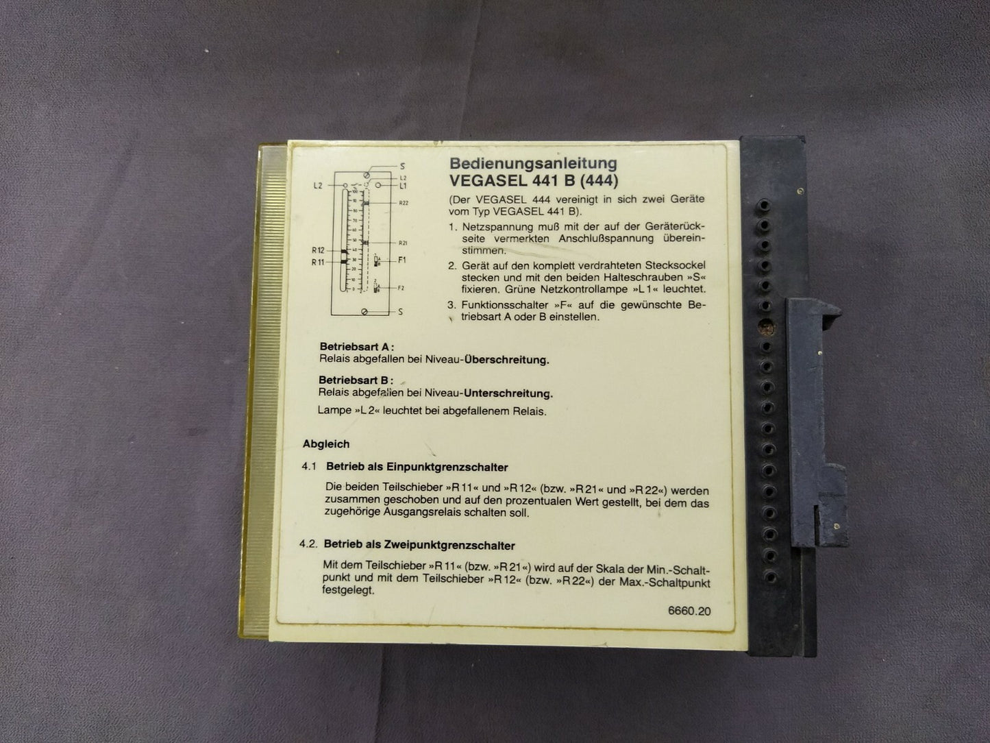 Vegasel 441 B 444 Limit Switch 441B (444)