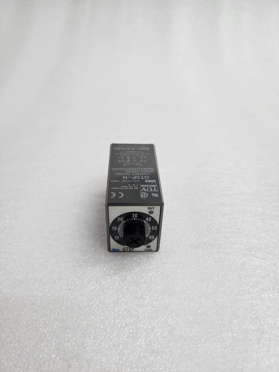 IDEC GT5P-N ELECTRONIC TIMER 200-240VAC 0-60SEC