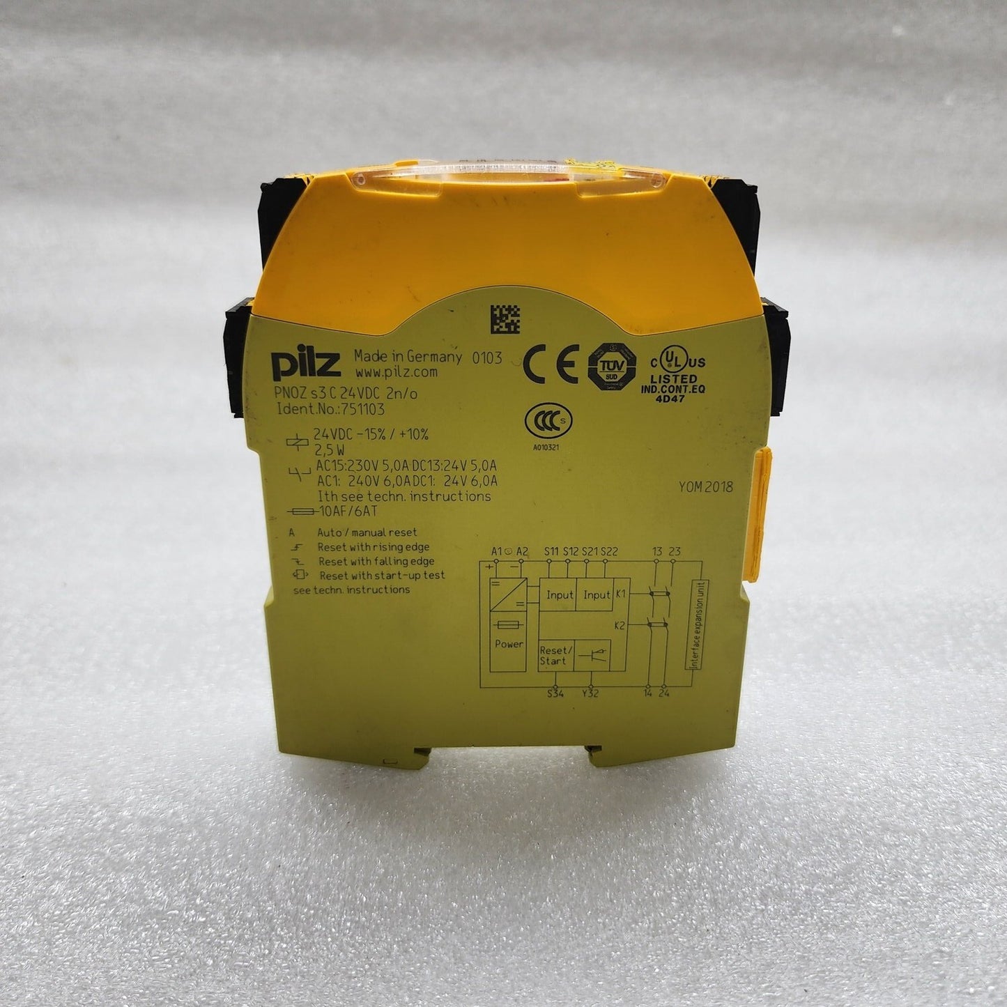 PILZ PNOZ S3 C 24VDC 2N/O SAFETY RELAY 751103 24VDC