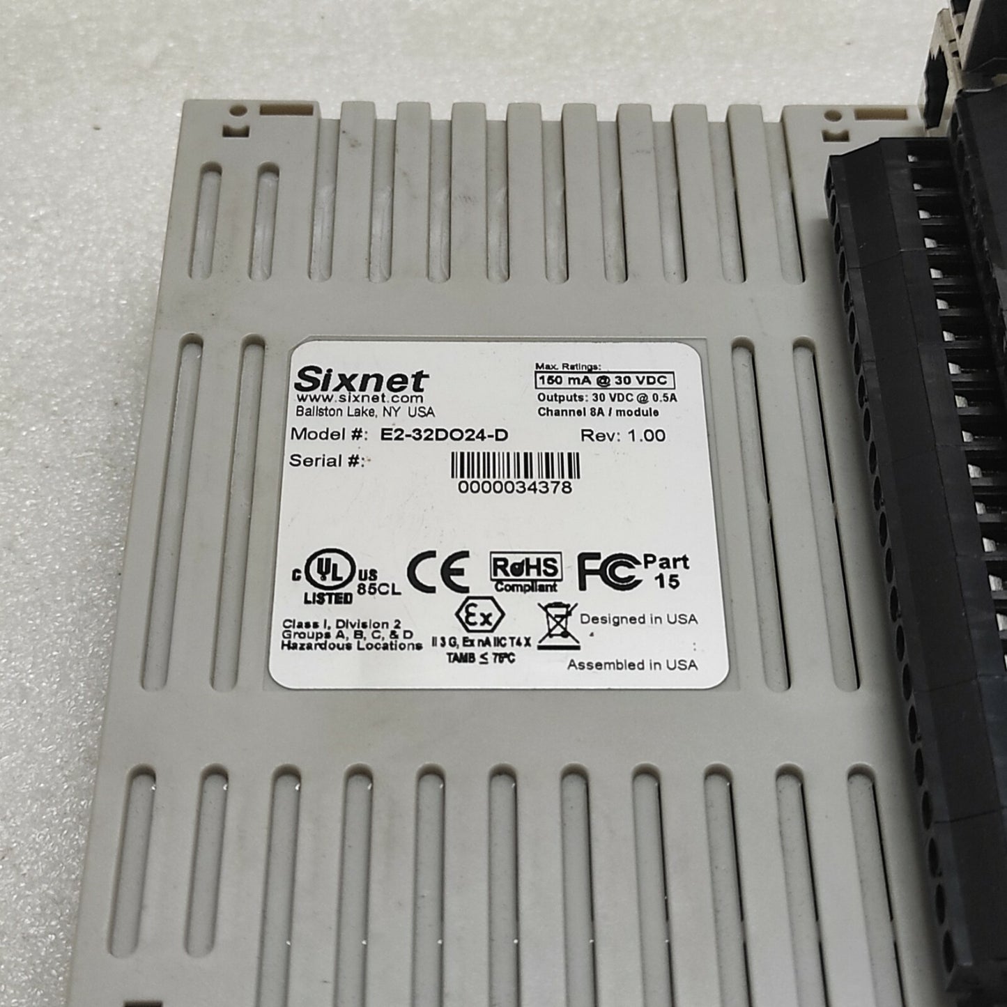 HONEYWELL SIXNET E2-32DO24-D ETHERNET SWITCH