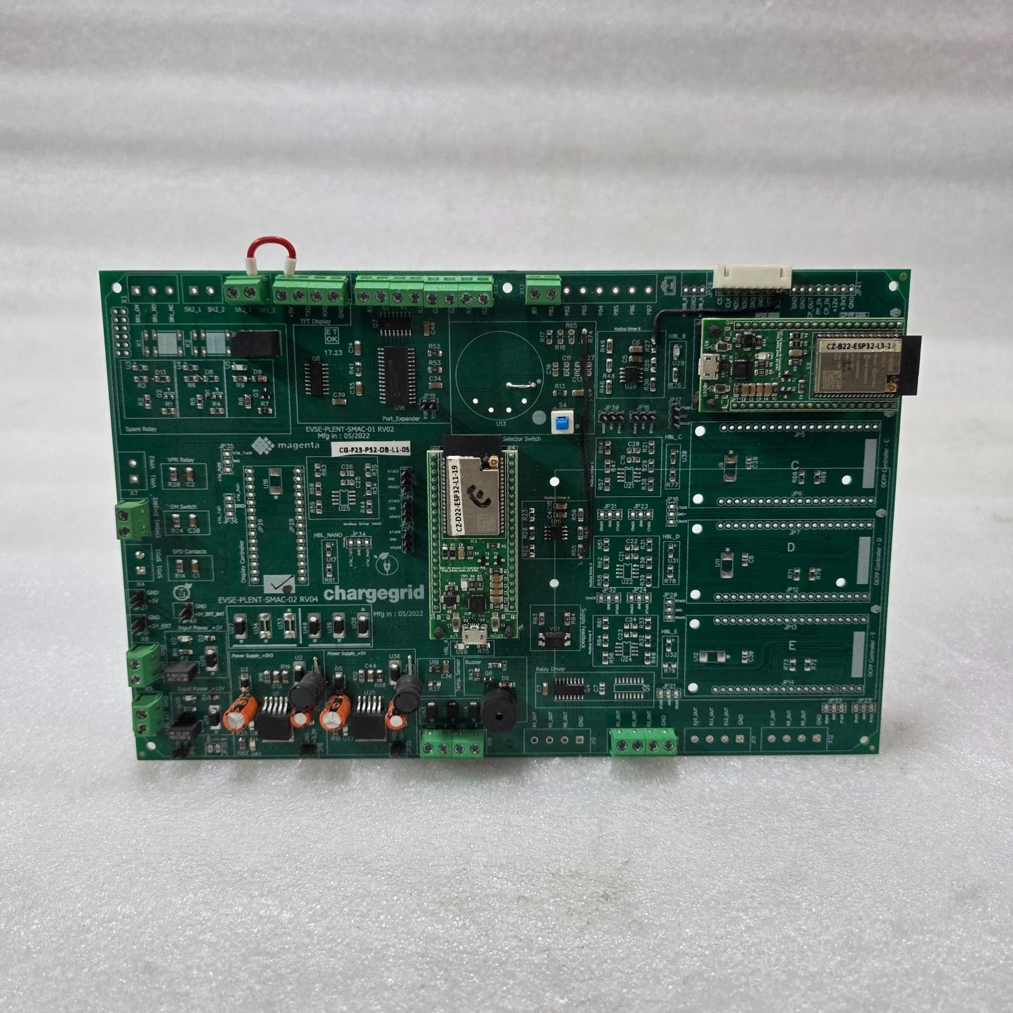 MAGENTA CHARGEGRID EVSE CONTROL PCB CG-F23-PS2-DB-L1-05 | EVSE-PLENT-SMAC-01