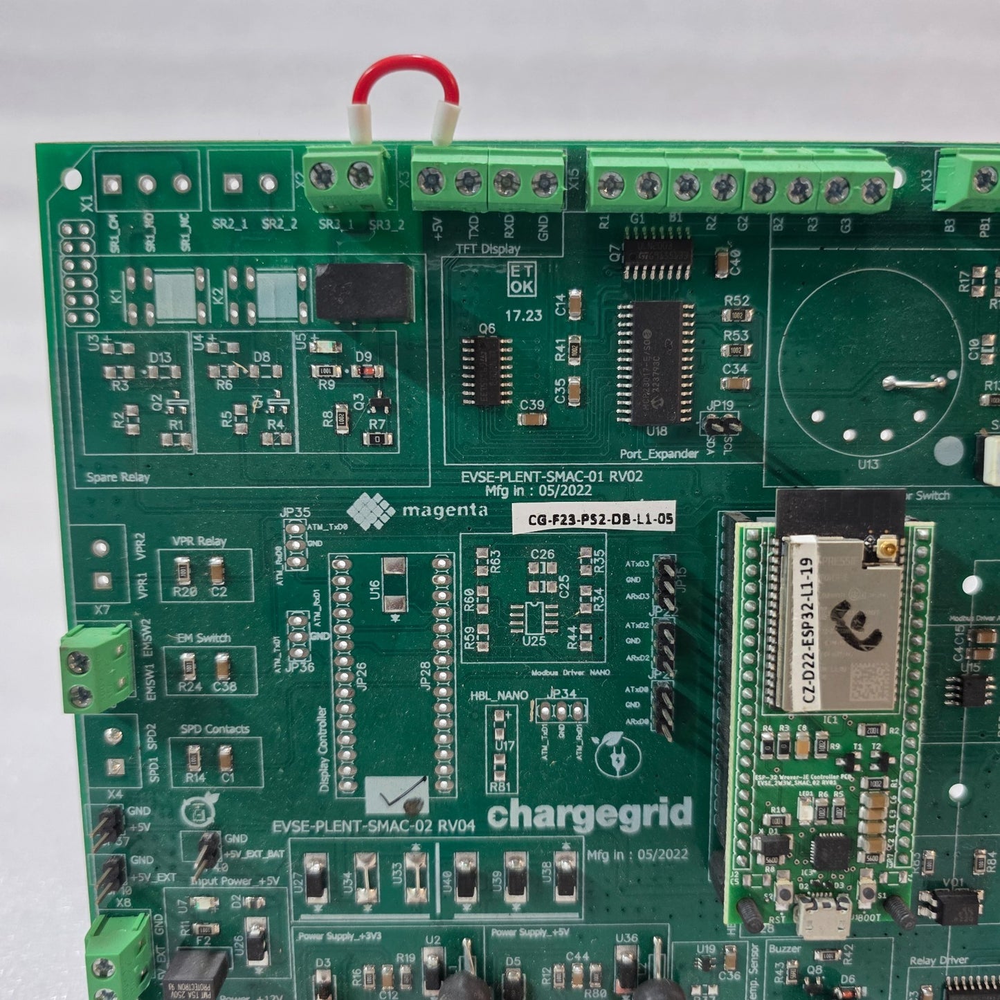 MAGENTA CHARGEGRID EVSE CONTROL PCB CG-F23-PS2-DB-L1-05 | EVSE-PLENT-SMAC-01