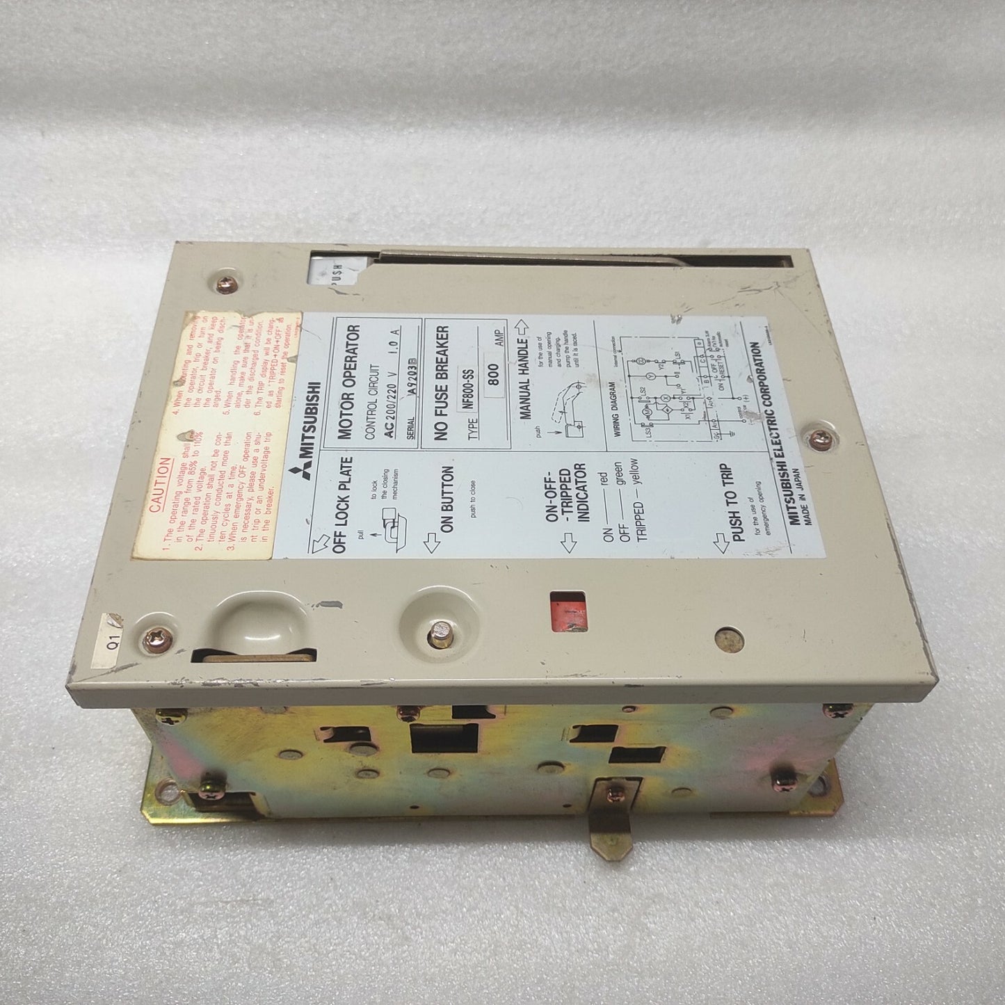 MITSUBISHI ELECTRIC NF800-SS MOTOR OPERATOR 800A
