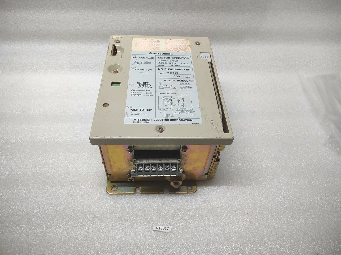 MITSUBISHI ELECTRIC NF800-SS MOTOR OPERATOR 800A