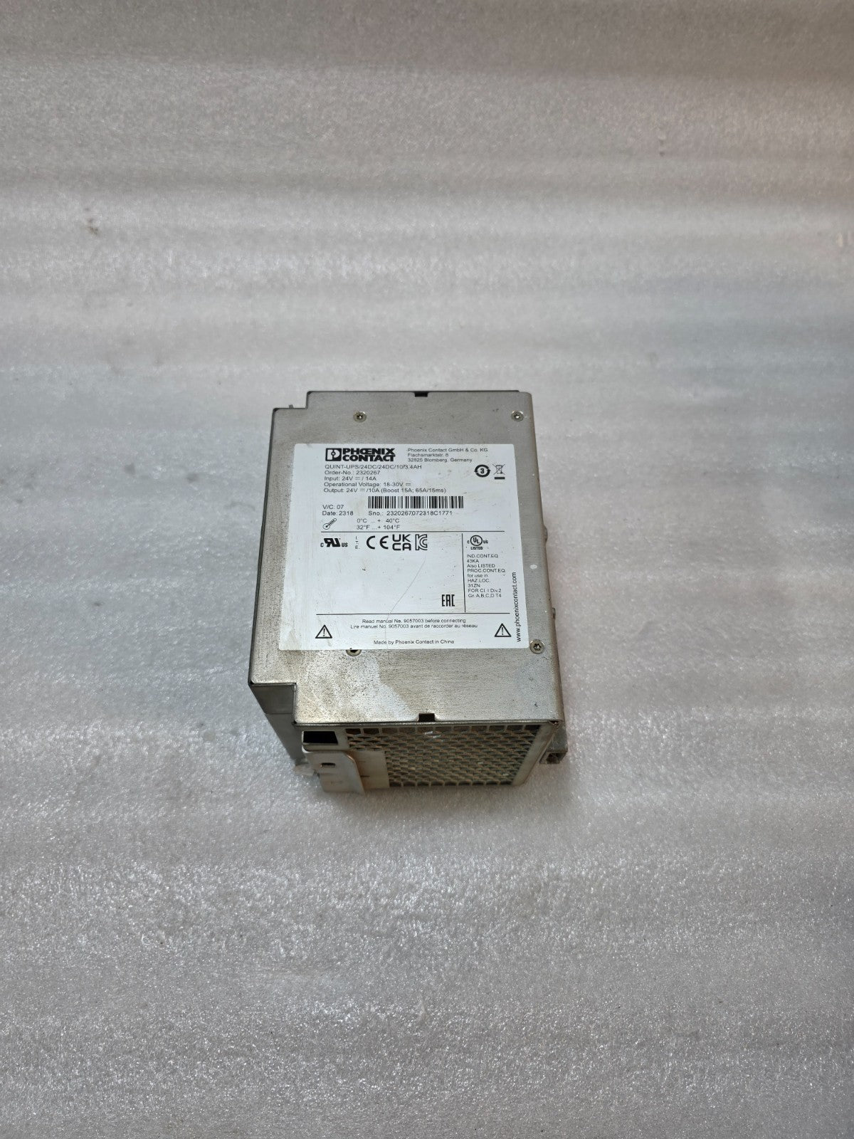 PHOENIX CONTACT QUINT-UPS/24DC/24DC/10 2320267 - WITHOUT BATTERY