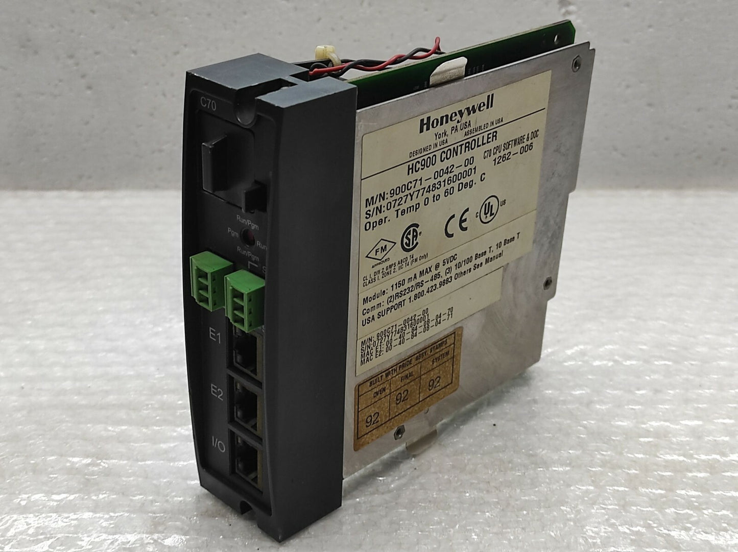 Honeywell HC900 Controller 900C71-0042-00 C70 CPU 900C71004200