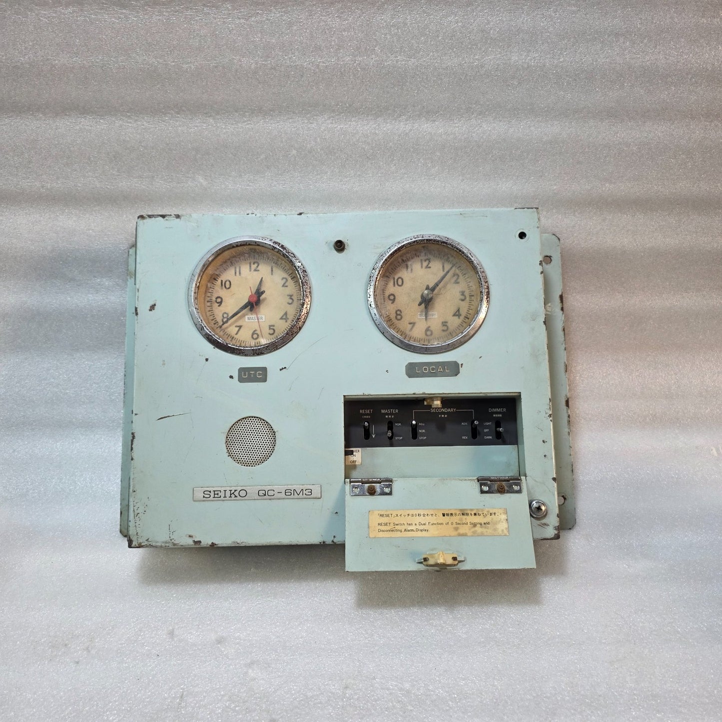 SEIKO QC-6M3 MARINE DUAL TIME CLOCK PANEL – UTC & LOCAL MASTER CLOCK UNIT, INDUS