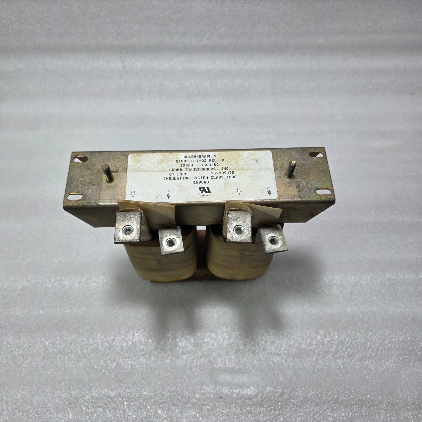 ALLEN DC REACTOR / CHOKE – 21803-011-02 REV. D, 320 ΜH, 160 A DC