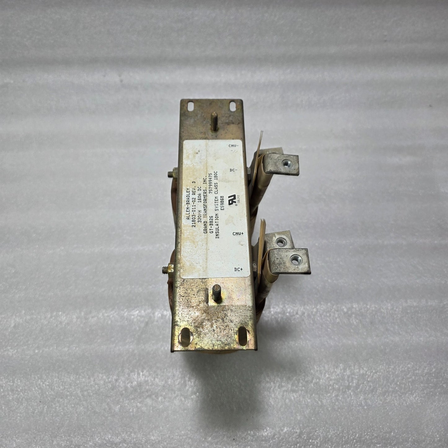ALLEN DC REACTOR / CHOKE – 21803-011-02 REV. D, 320 ΜH, 160 A DC