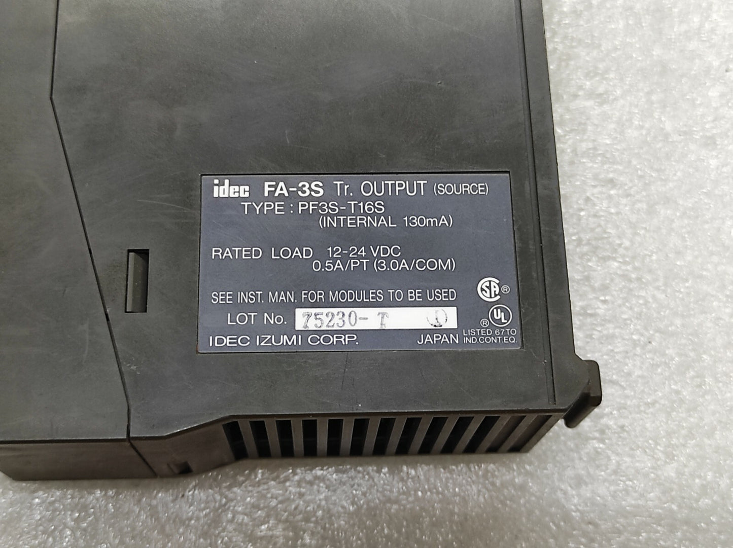 IDEC PF3S-T16S TR. OUTPUT MODULE FA-3S
