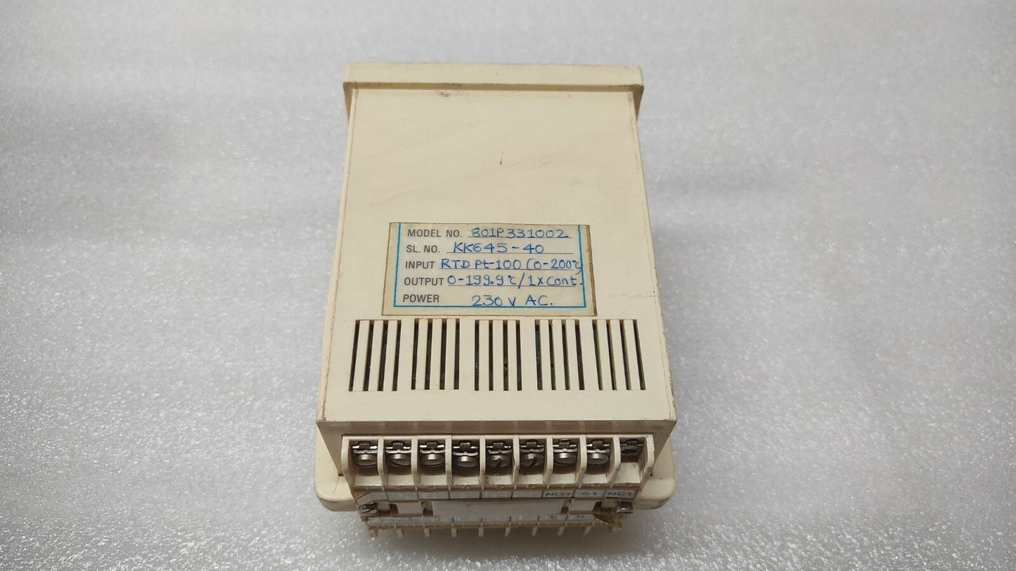 FUSION CONTROLS 801P331002 TEMPERATURE  MONITOR RTD PT100 230VAC
