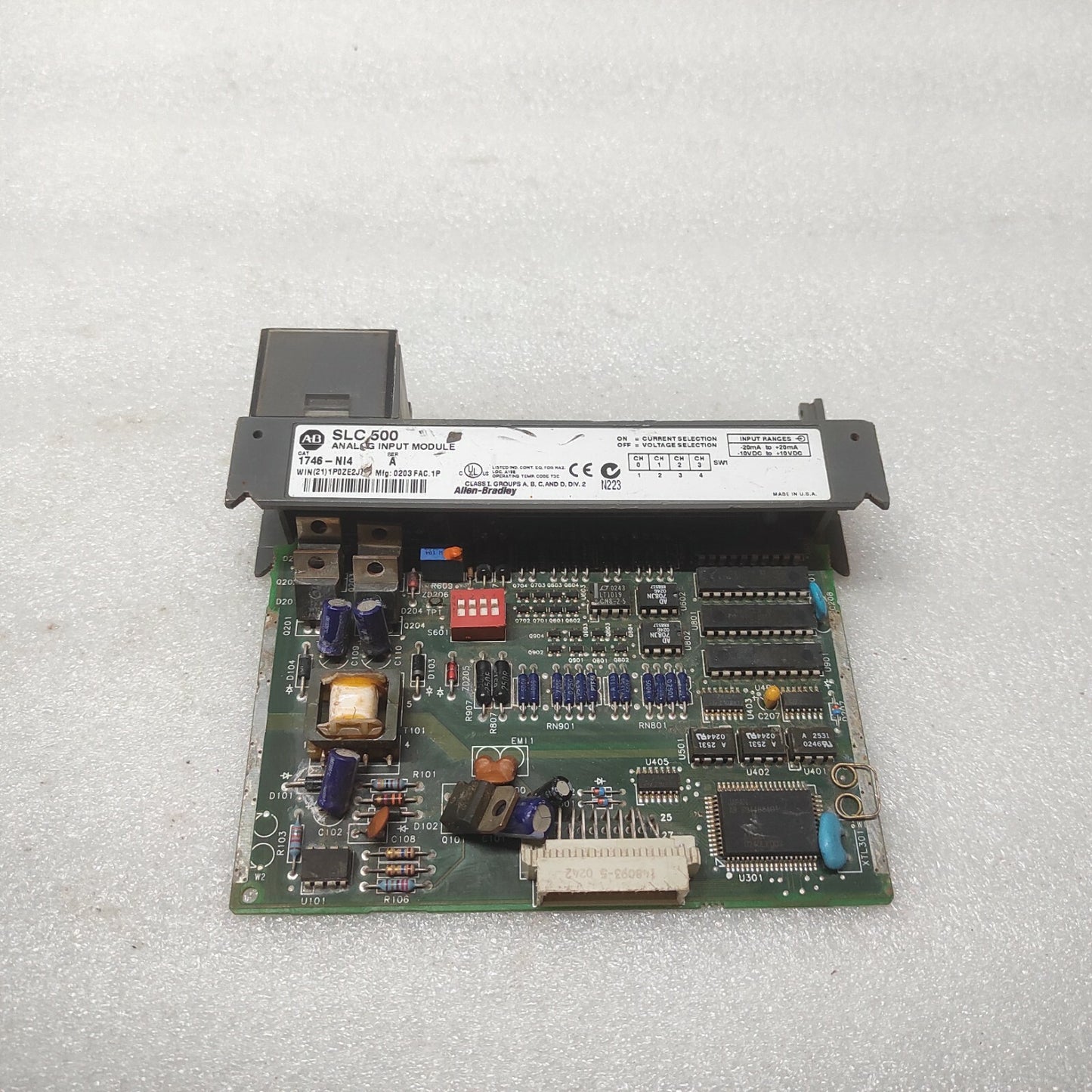 ALLEN BRADLEY CAT 1746-NI4 SLC500 ANALOG INPUT MODULE