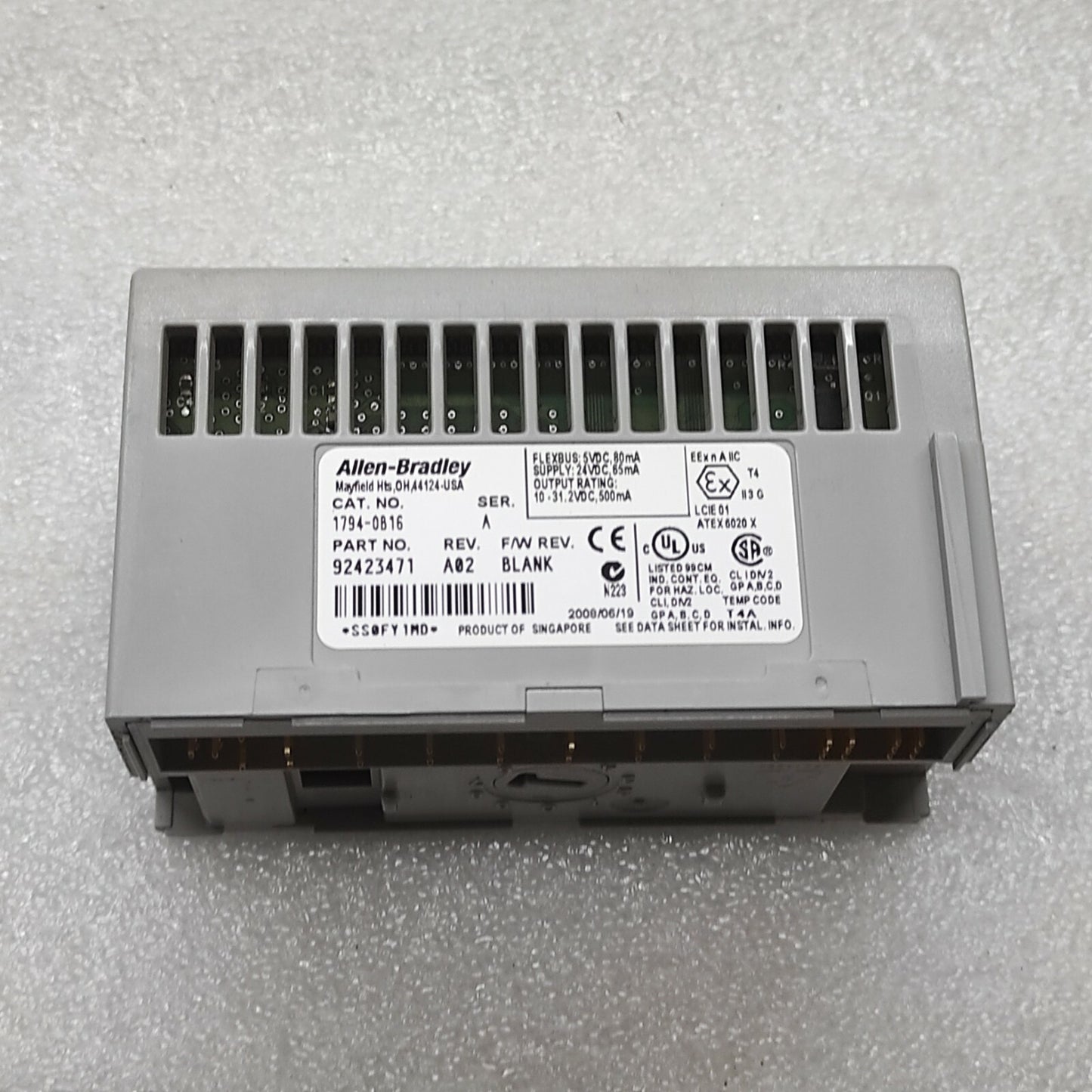 ALLEN BRADLEY CAT 1794-OB16 SERIES A 92423471