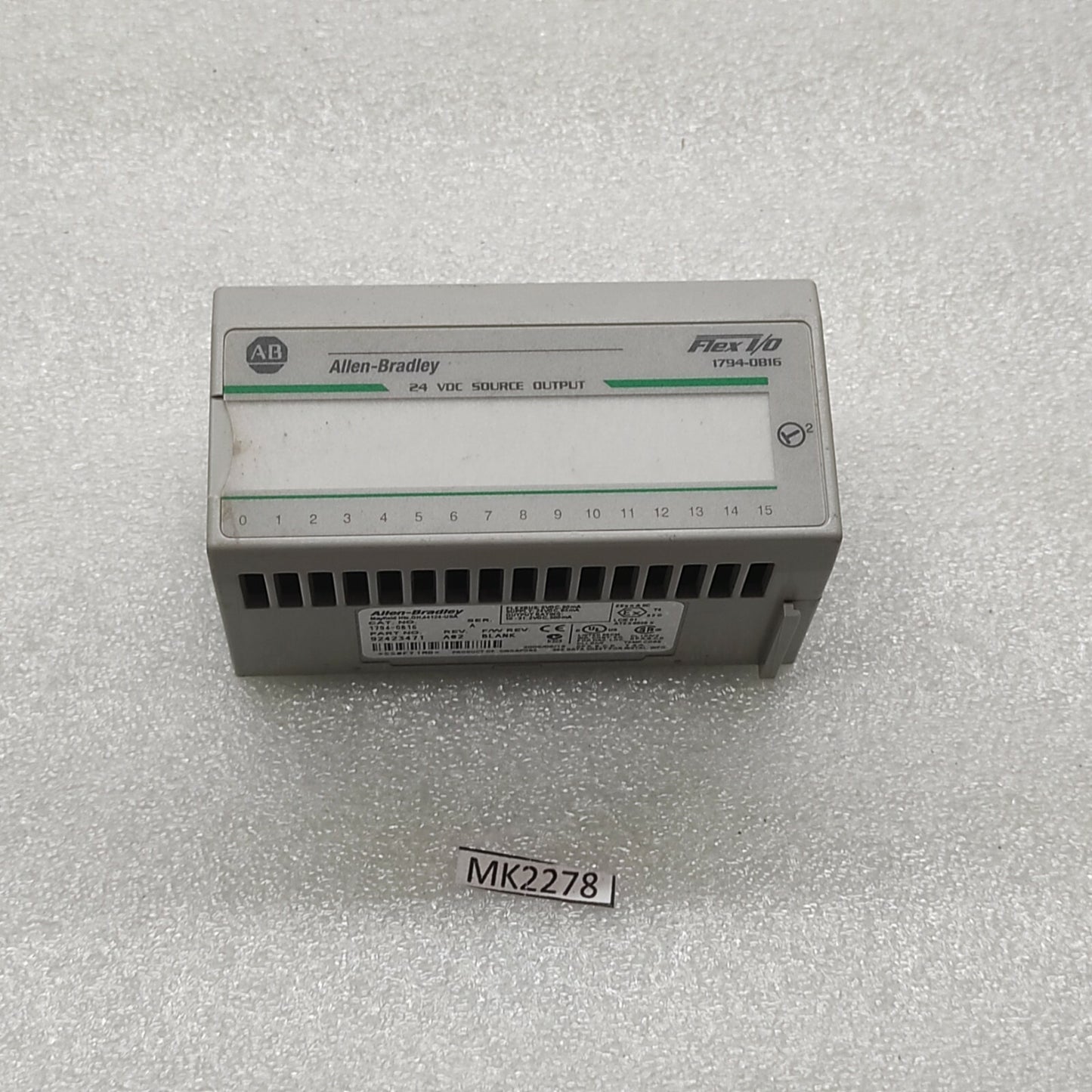 ALLEN BRADLEY CAT 1794-OB16 SERIES A 92423471