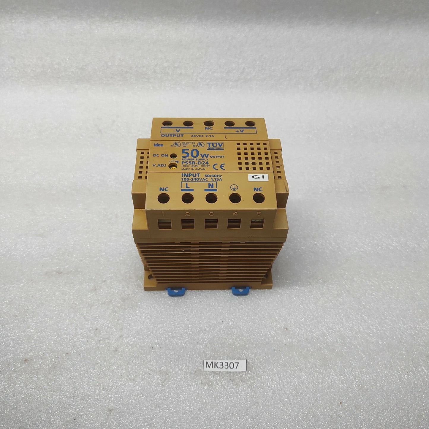 IDEC PS5R-D24 POWER SUPPLY 24VDC 2.1A