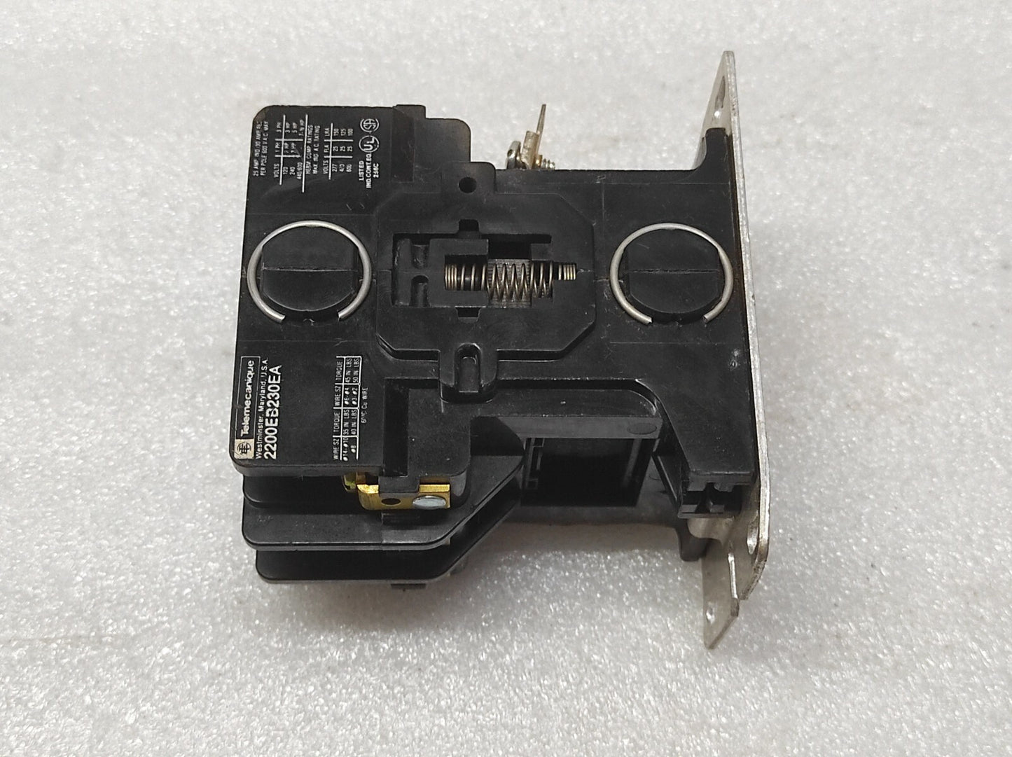 TELEMECANIQUE 2200EB230EA MAGNETIC CONTACTOR COIL VOLTAGE 24VAC