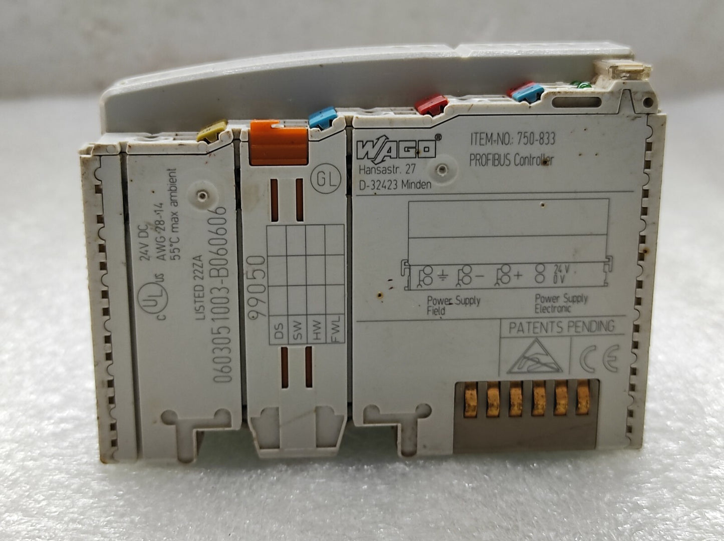 WAGO 750-833 I/O SYSTEM PROFIBUS CONTROLLER