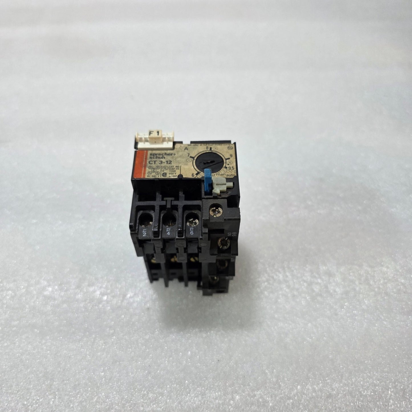 SPRECHER + SCHUH CT3-12 THERMAL OVERLOAD RELAY 6–9.5A