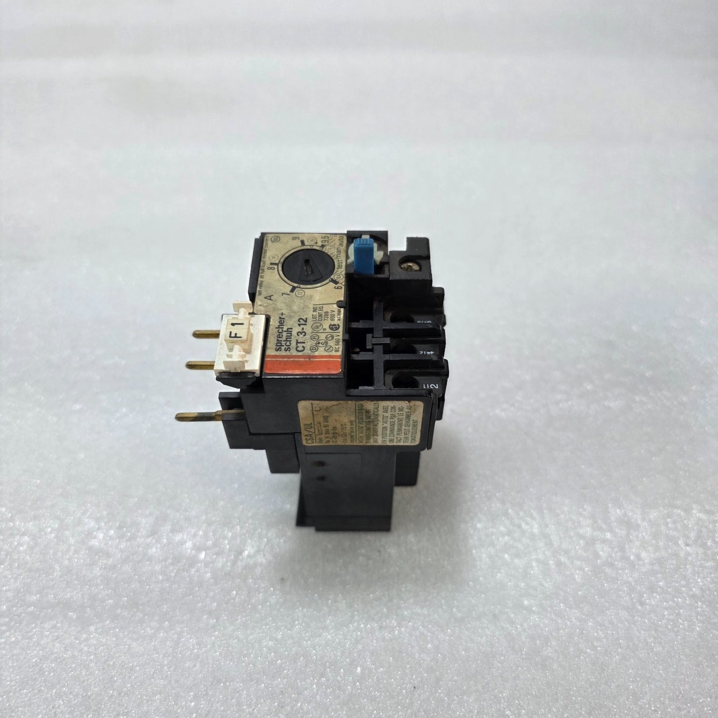 SPRECHER + SCHUH CT3-12 THERMAL OVERLOAD RELAY 6–9.5A