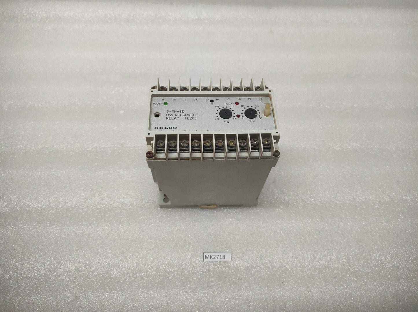 SELCO T2200-13 3-PHASE OVERCURRENT RELAY 240VAC