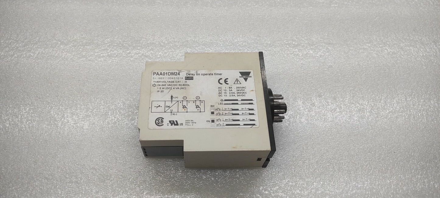 CARLO GAVAZZI PAA01DM24 DELAY ON OPERATE TIMER 24-240VAC/DC