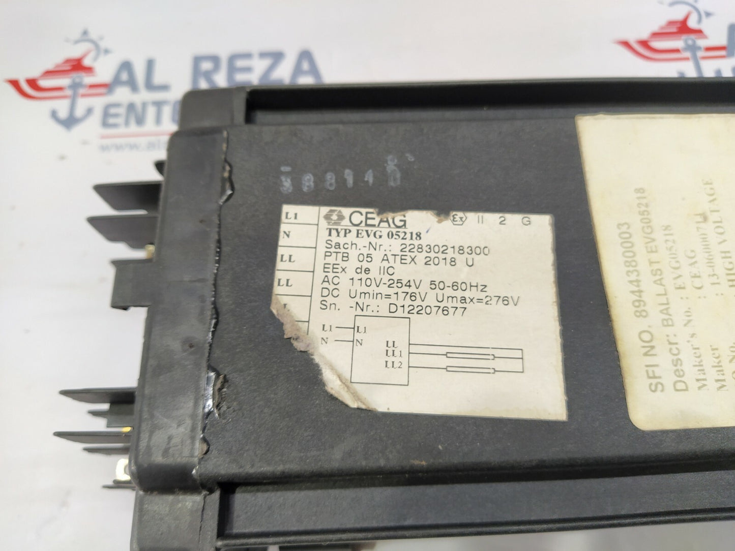 CEAG EVG 05218 ELECTRONIC BALLAST 22830218300