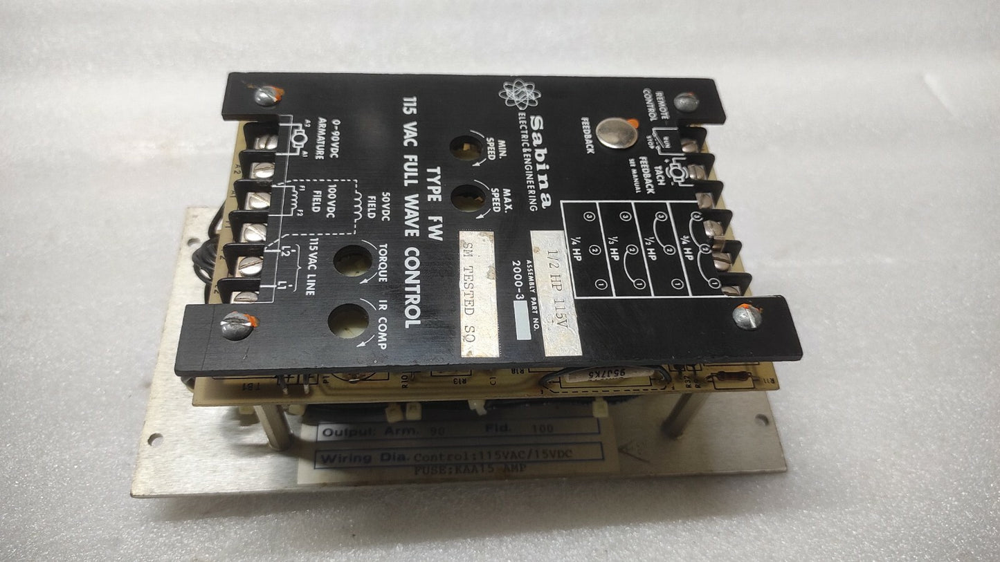 SABINA 2000-30 FULL WAVE CONTROL 0-90V-DC DC 115V-AC GROEN 360262-003