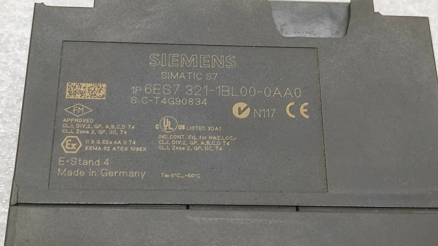 SIEMENS 6ES7 321-1BL00-0AA0 SM321 DIGITAL INPUT MODULE
