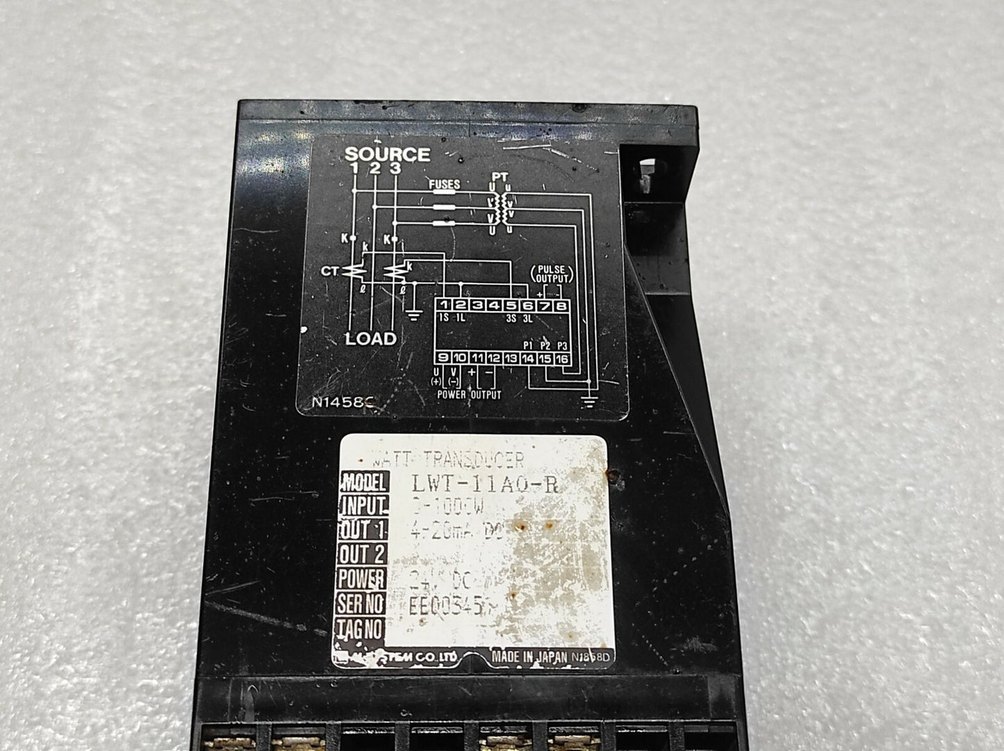 M-SYSTEM L-UNIT LWT-11AO-R WATT TRANSDUCER