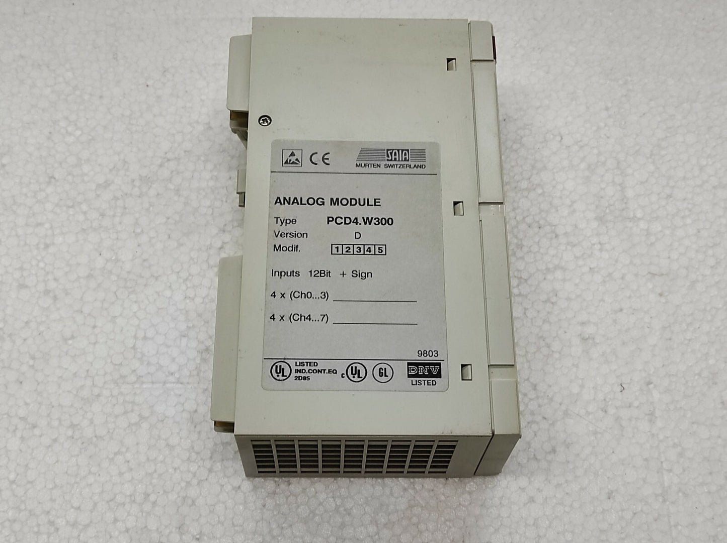 Saia PCD4.W300 Version D Analog Module PCD4W300