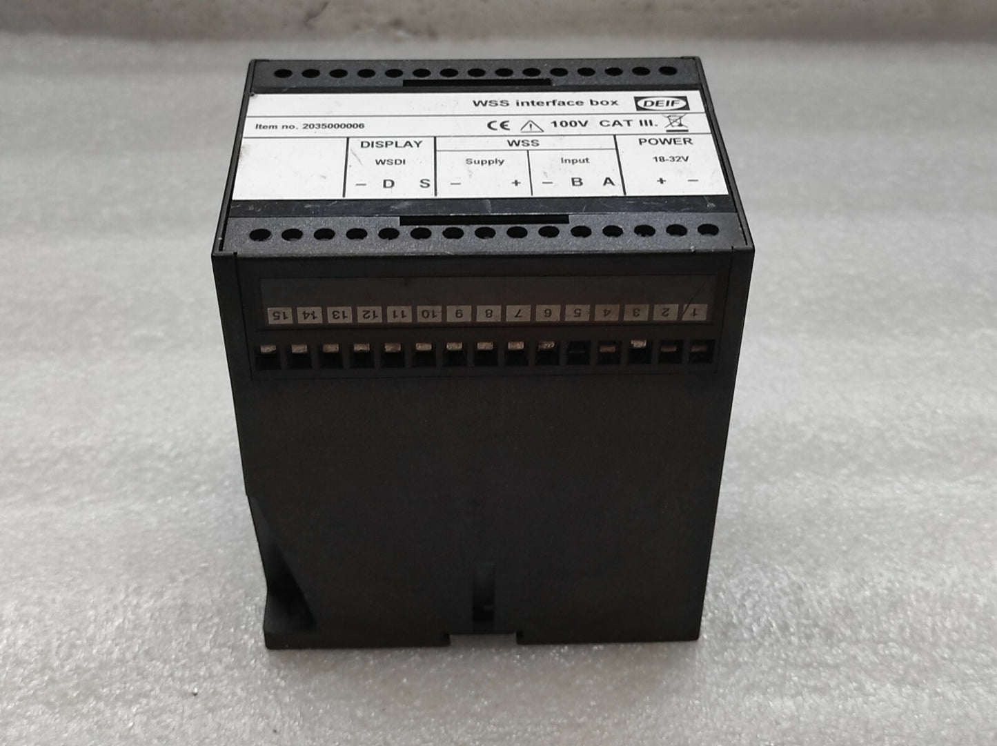 DEIF 2035000006 WSS INTERFACE BOX 18-32V