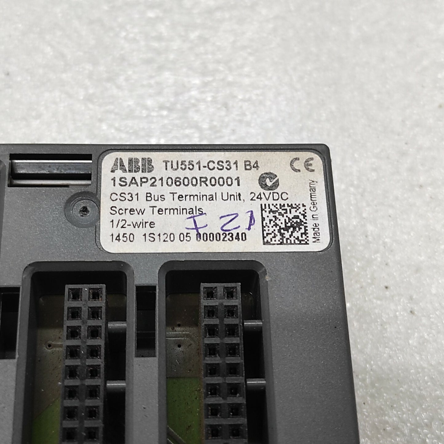 ABB TU551-CS31 B4 CA31 BUS TERMINAL 1SAP210600R0001
