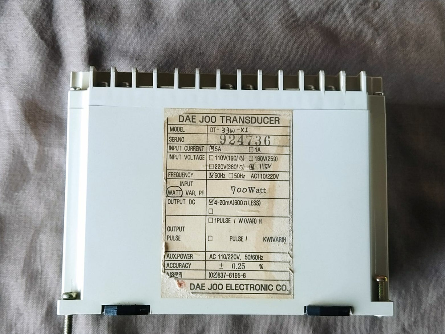 Dae Joo DT-33W-X1 Watt Transducer DT33WX1