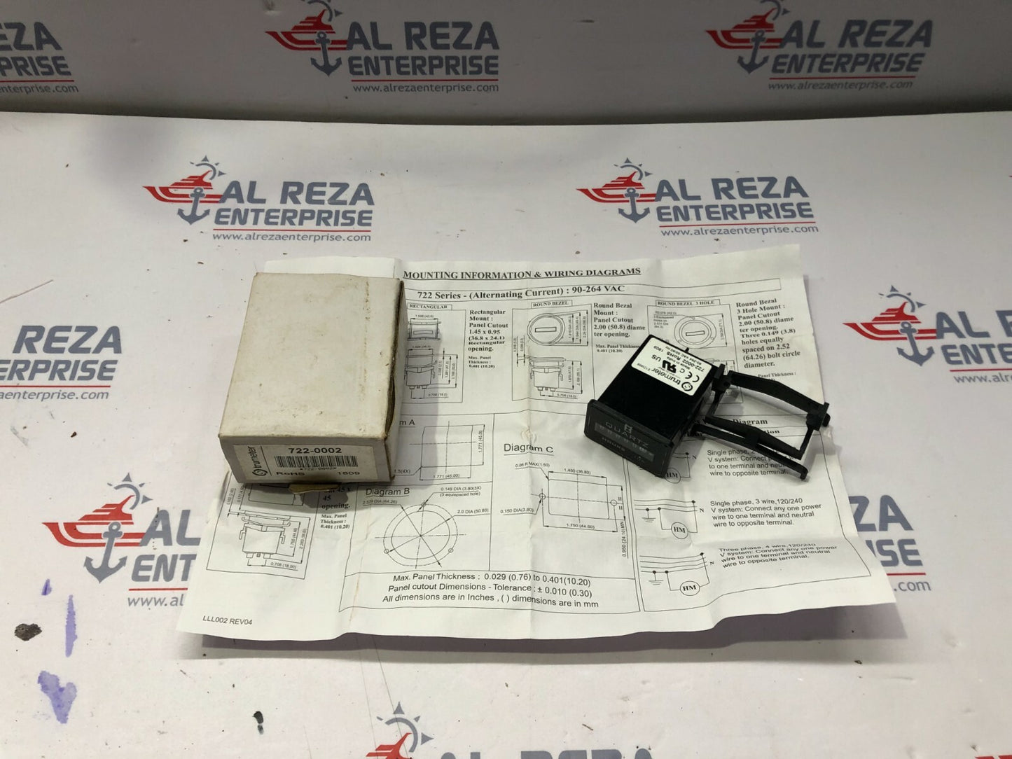 TRUMETER 722-0002 HOUR METER 90-264VAC