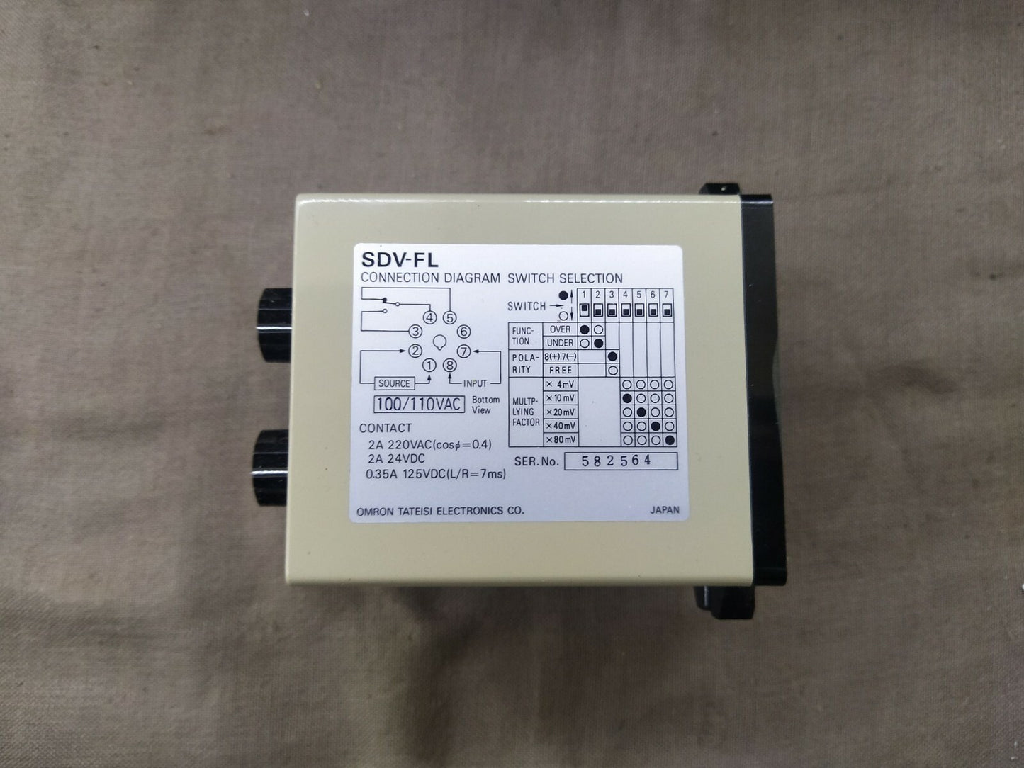 Omron SDV-FL6 Voltage Sensor 100-110V AC SDV-FL