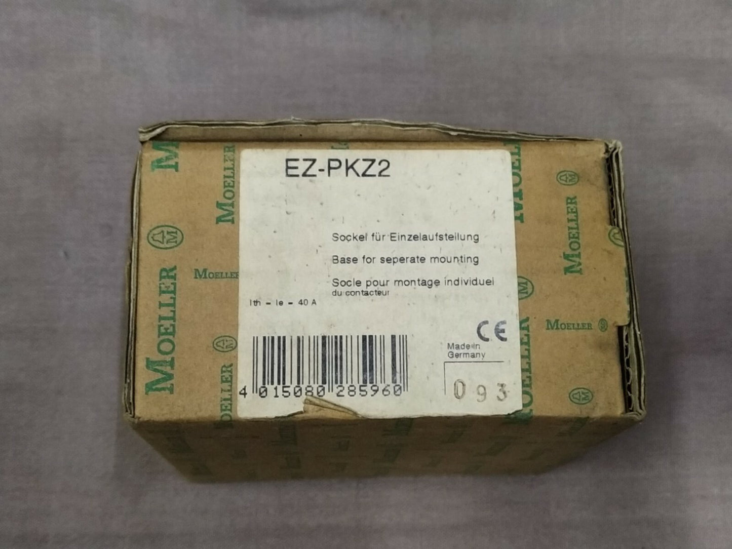 Moeller EZ-PKZ2 Base for Separate Mounting 42A 600V 3PH