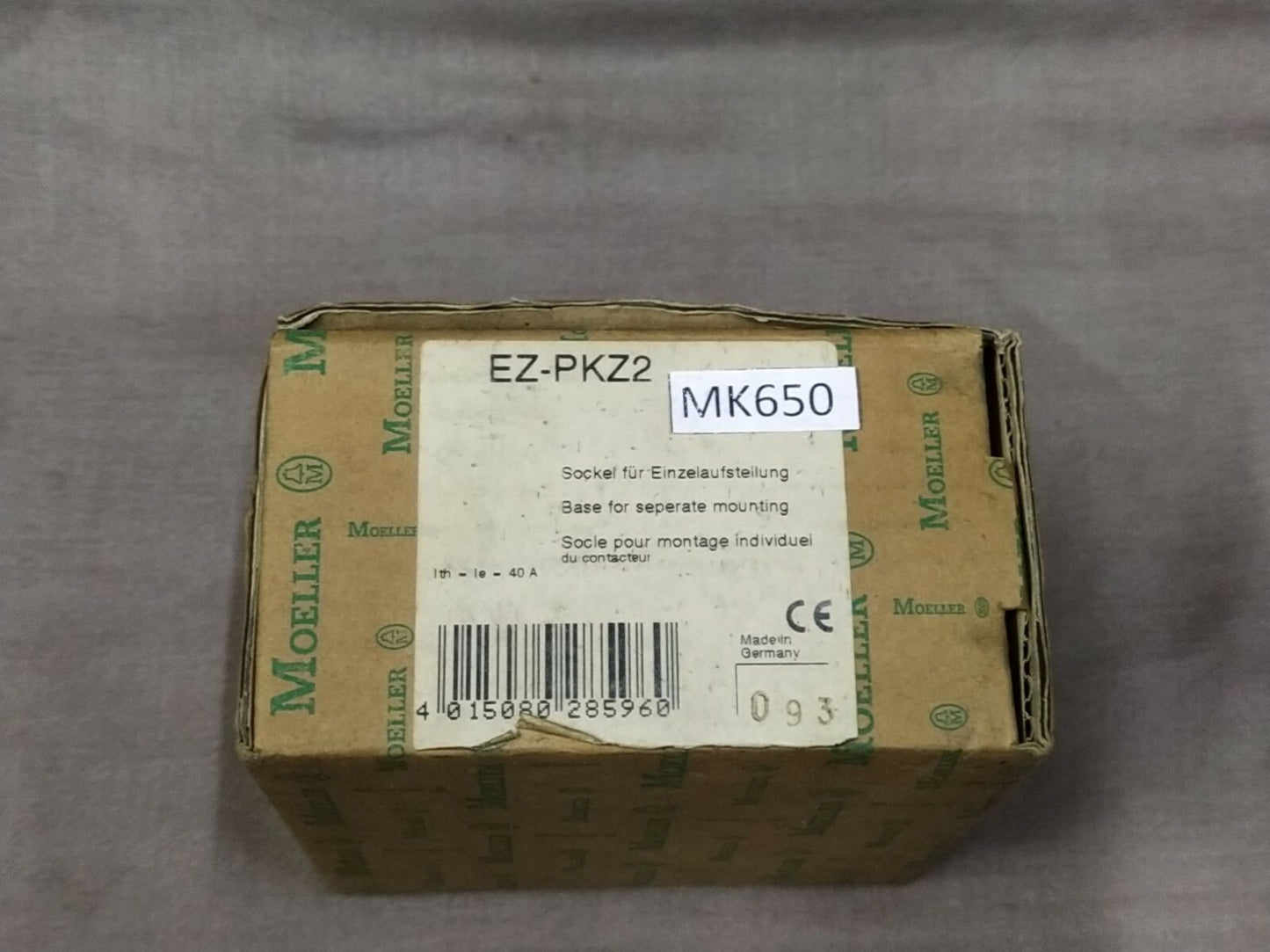 Moeller EZ-PKZ2 Base for Separate Mounting 42A 600V 3PH