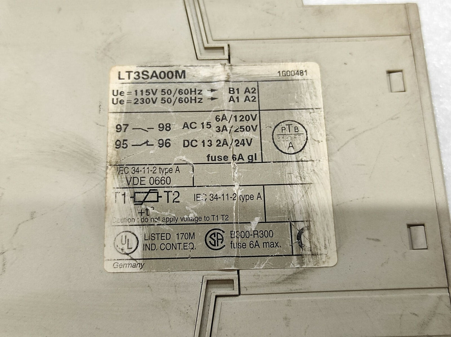 TELEMECANIQUE LT3SA00M PTC PROBE RELAY 115V/230V