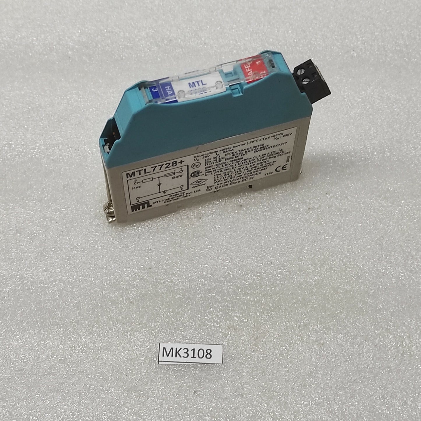 MEASUREMENT TECHNOLOGY MTL7728+ SHUNT DIODE SAFETY BARRIER