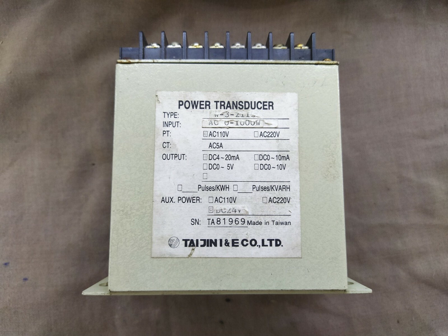 TAIJINI & E CO POWER TRANSDUCER