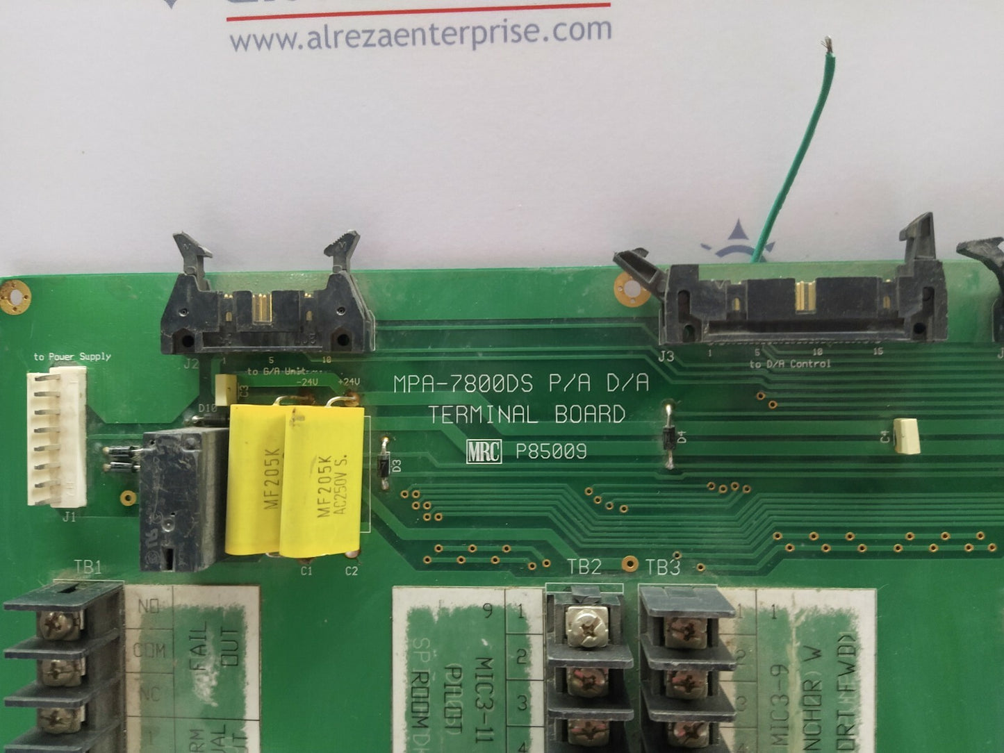 MRC MPA-7800DS P/A D/A TERMINAL BOARD MRC P85009