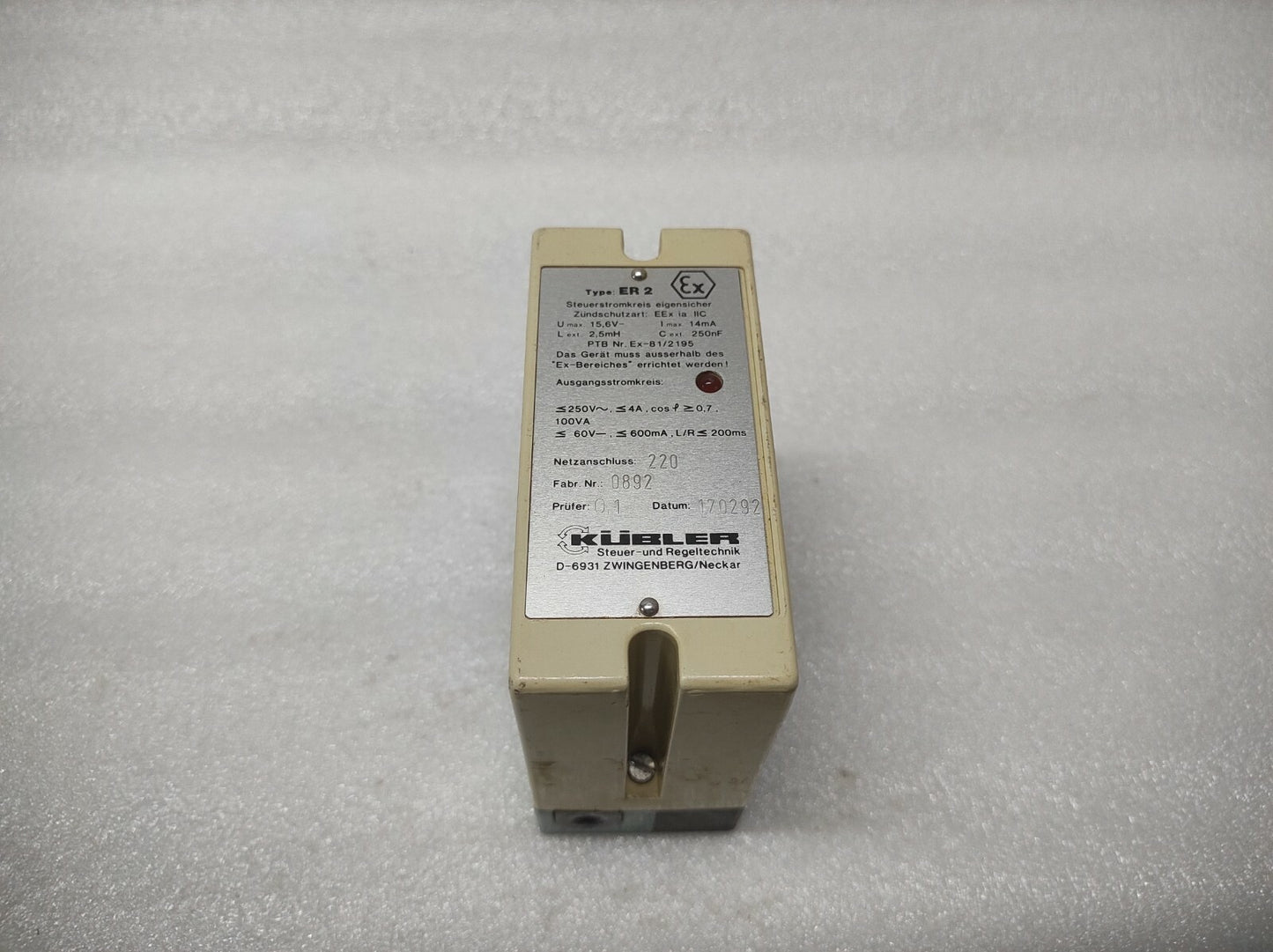 KUBLER ER2 CONTROL CIRCUIT