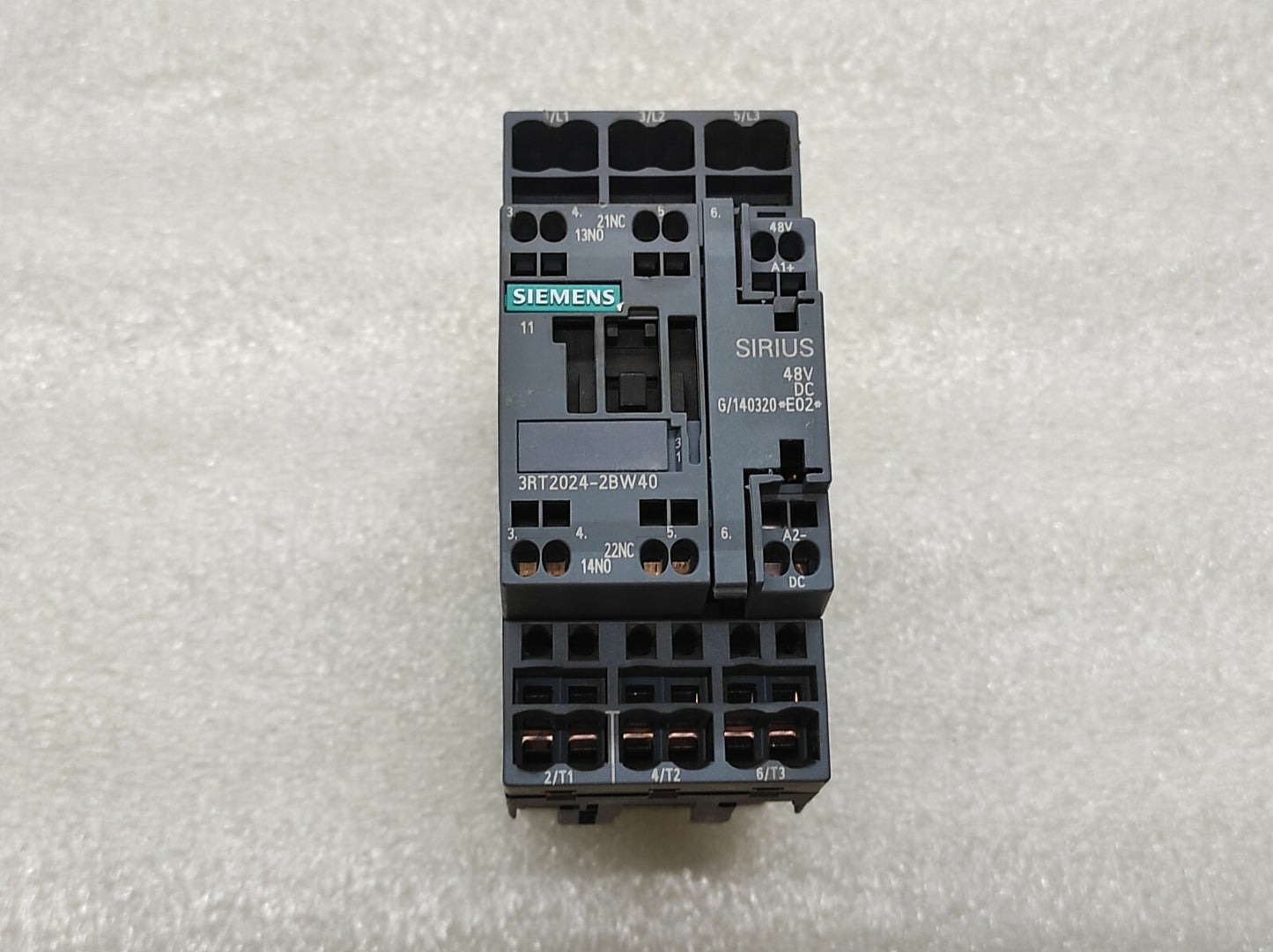 SIEMENS 3RT2024-2BW40 POWER CONTACTOR G/140320-909180 12A 48 VDC COIL