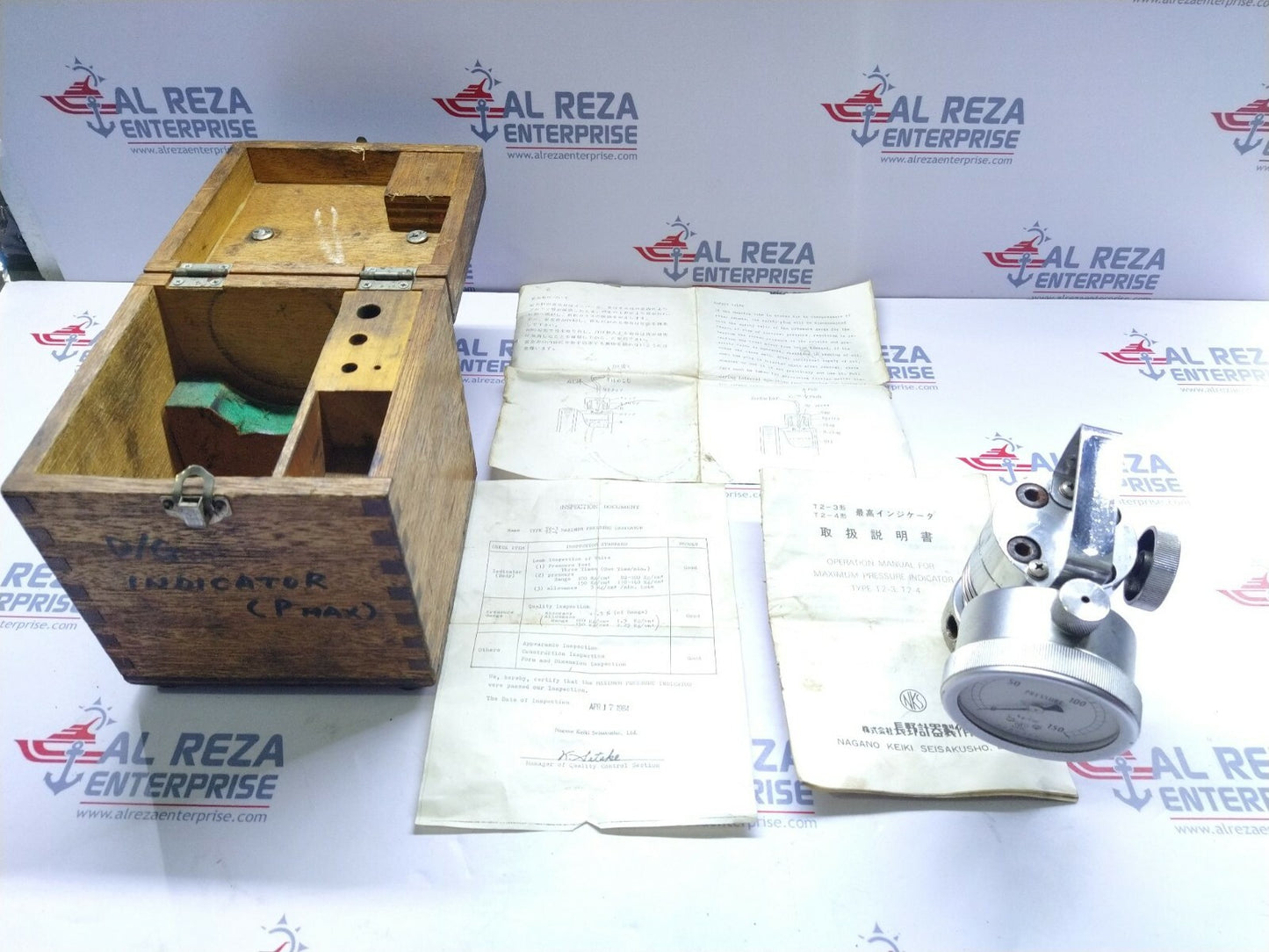 Nagano Keiki Type T2 Maximum Pressure Indicator Press 0-150 KG/CM2
