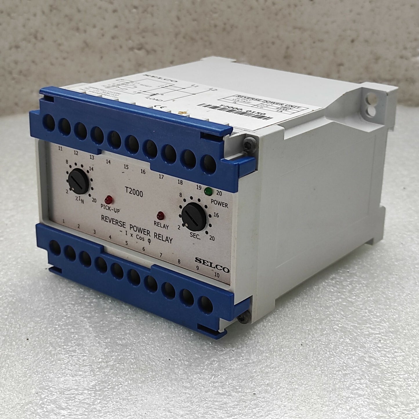 SELCO T2000 REVERSE POWER RELAY T2000.0150 480V