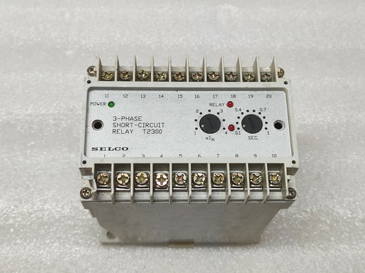 SELCO T2300-04 3-PHASE SHORT CIRCUIT RELAY 110V